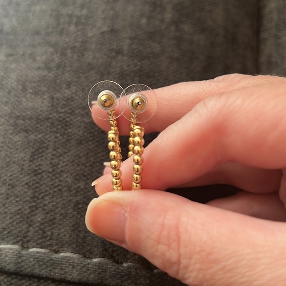 Rebecca Minkoff evil eye heart charm hoops, gold EUC! - Picture 3 of 3